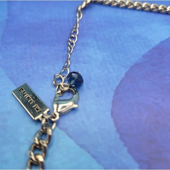 The Limited green blue flower 💠shaped chunky rhinestone gold tone - Picture 11 of 15